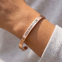Thumbnail for Bracciale inciso — primo piano dei dettagli, oro rosa | SKU: 2020s-rg