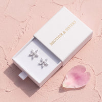 Thumbnail for Orecchini a fiore — nella scatola regalo, argento | SKU: 419620-silver
