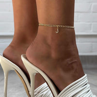 Thumbnail for Gold Initial Anklet - Ankle Bracelet - Anklet for Women - Gold Leg Bracelet Anklet Brother & Sisters
