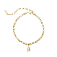Thumbnail for Gold Initial Anklet - Ankle Bracelet - Anklet for Women - Gold Leg Bracelet Anklet B Brother & Sisters