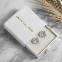 Thumbnail for Orecchini cuore argento — nella scatola regalo, argento | SKU: 4478648-platinum-plated-clear