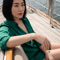 Thumbnail for Bracciale amicizia — foto indossata in una giornata di relax, argento | SKU: lamenthe-wg