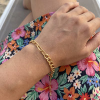 Thumbnail for Bracciale maglia — foto indossata, misura reale, oro | SKU: ledouble