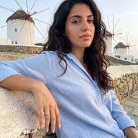 Thumbnail for Anello dorato — foto indossata in viaggio, oro | SKU: lezigzag