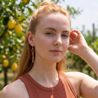 Thumbnail for Orecchini pendenti — foto indossata nei gesti di tutti i giorni, oro | SKU: lespendantes