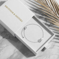 Thumbnail for Bracciale catenina — nella scatola regalo, argento | SKU: 9178613-white-gold