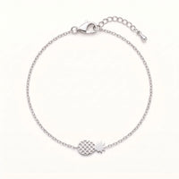 Thumbnail for Bracciale catenina — foto prodotto su sfondo bianco, argento | SKU: 9178613-white-gold