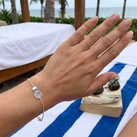 Thumbnail for Bracciale catenina — foto indossata, misura reale, argento | SKU: 9178613-white-gold
