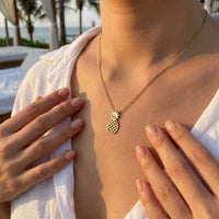 Thumbnail for Collana acciaio donna — foto indossata, misura reale, oro | SKU: 8050907-gold