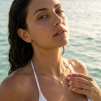Thumbnail for Collana ananas — foto indossata in acqua, waterproof, oro | SKU: 8050907-gold