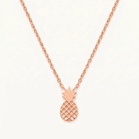 Thumbnail for Collana ananas — foto prodotto su sfondo bianco, oro rosa | SKU: 8050907-rose-gold