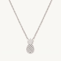 Thumbnail for Ciondolo ananas — foto prodotto su sfondo bianco, argento | SKU: 8050907-white-gold