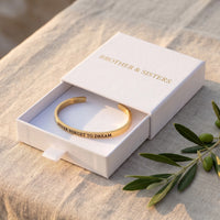 Thumbnail for Bracciale con frase — nella scatola regalo, oro | SKU: nftd-rg