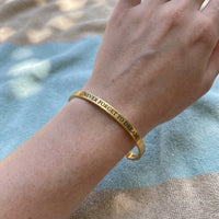Thumbnail for Bracciale motivazionale — foto indossata, misura reale, oro | SKU: nftd-g