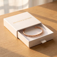 Thumbnail for Bracciale con frase — nella scatola regalo, oro rosa | SKU: nftd-rg