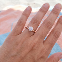 Thumbnail for Anello oro rosa — foto indossata, misura reale, oro rosa | SKU: 33759698-4.5-rose-gold