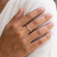 Thumbnail for Fedina con zirconi — primo piano dei dettagli, oro rosa | SKU: 10645547-4.5-rose-gold