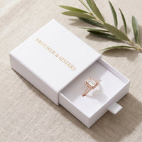 Thumbnail for Anello taglio smeraldo — nella scatola regalo, oro rosa | SKU: 1969566-4-5-rose-gold