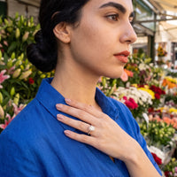 Thumbnail for Anello di fidanzamento — foto indossata nei gesti di tutti i giorni, oro rosa | SKU: 1969566-4-5-rose-gold