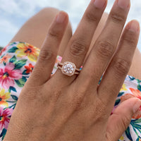 Thumbnail for Anello oro rosa — foto indossata, misura reale, oro rosa | SKU: 346060-4.5-rose-gold