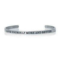 Thumbnail for Bracciale motivazionale — foto prodotto su sfondo bianco, argento