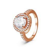 Thumbnail for Anello fidanzamento oro rosa — foto prodotto su sfondo bianco, argento