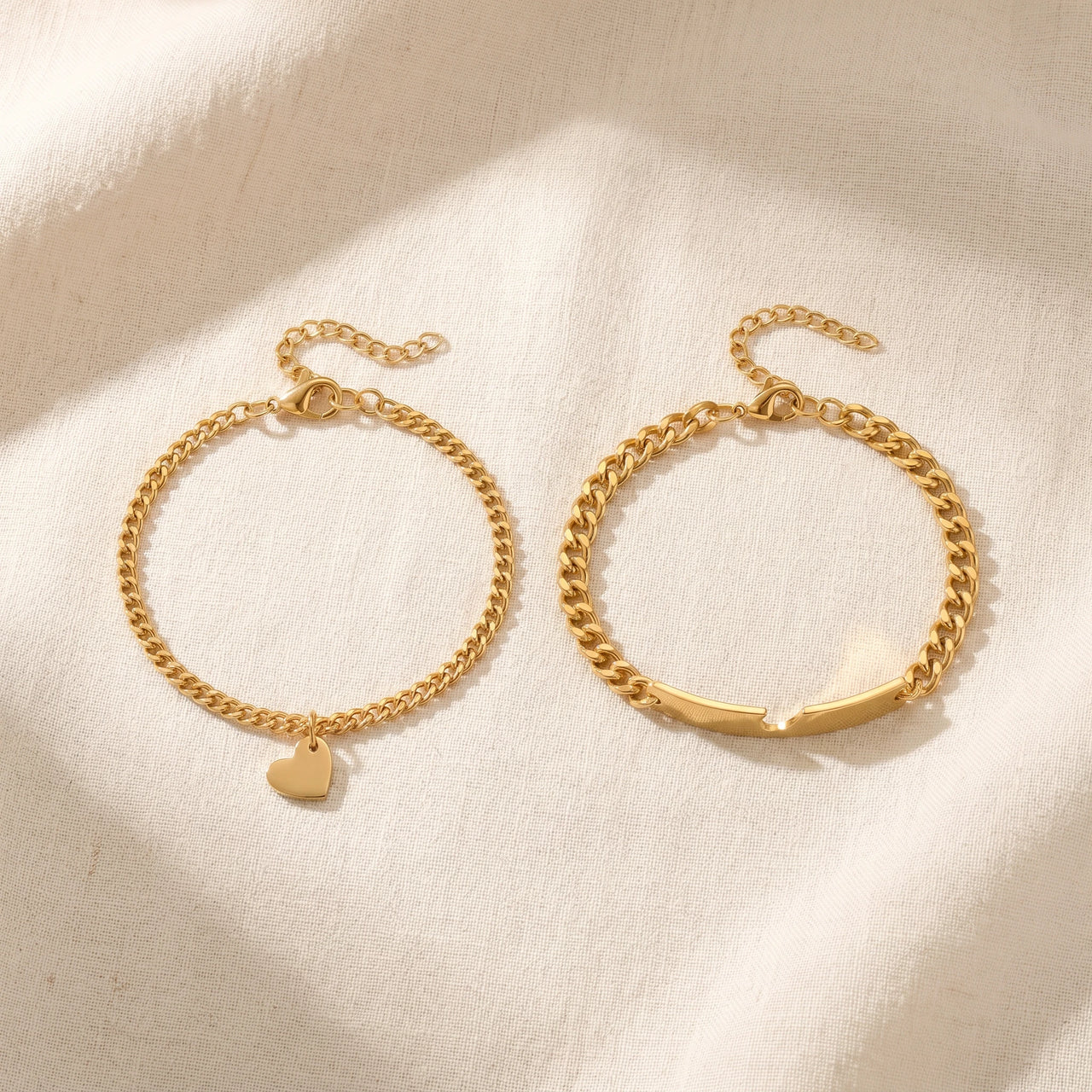 Heart Cutout Bond Matching Bracelet Set shot 8