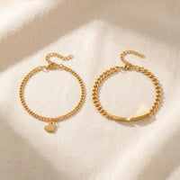 Thumbnail for Heart Cutout Bond Matching Bracelet Set shot 8