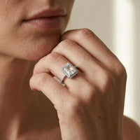 Thumbnail for Anello rettangolare in argento