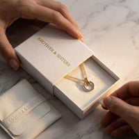 Thumbnail for The Unity Bond necklace by Brother & Sisters in elegant packaging, showcasing mixed metal design.