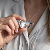 Thumbnail for Crystal Heart Photo Locket Necklace