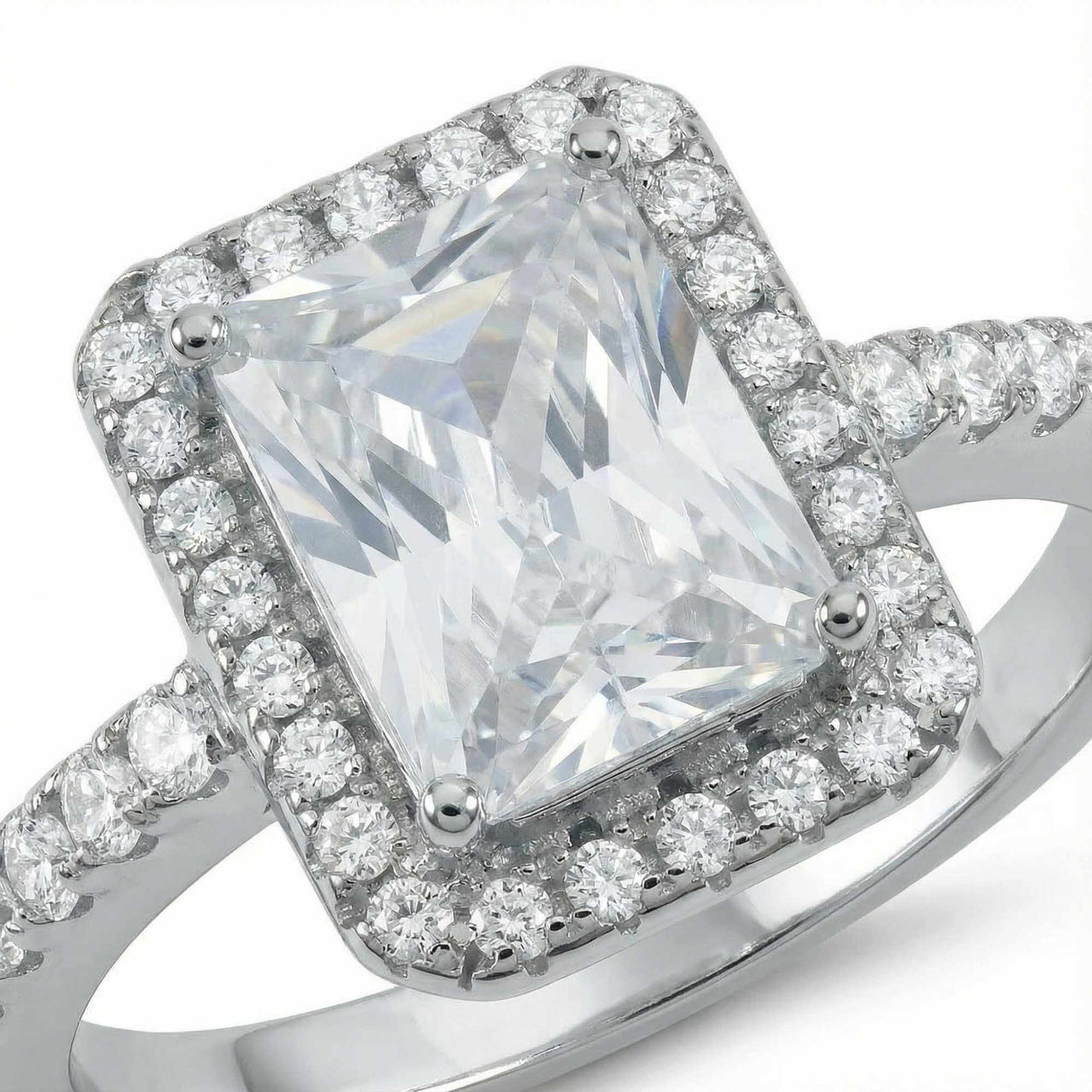 Anello rettangolare in argento