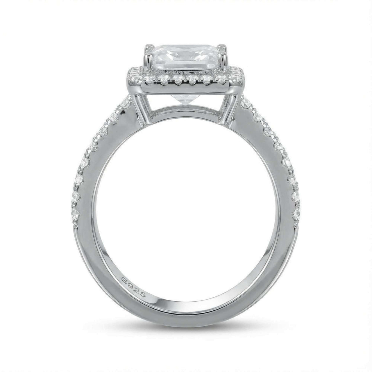 Anello rettangolare in argento