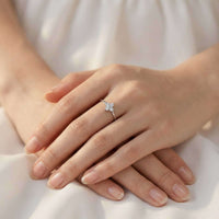 Thumbnail for Crystal Flower Ring by Brother & Sisters with a four-leaf crystal flower and a delicate band catching light.