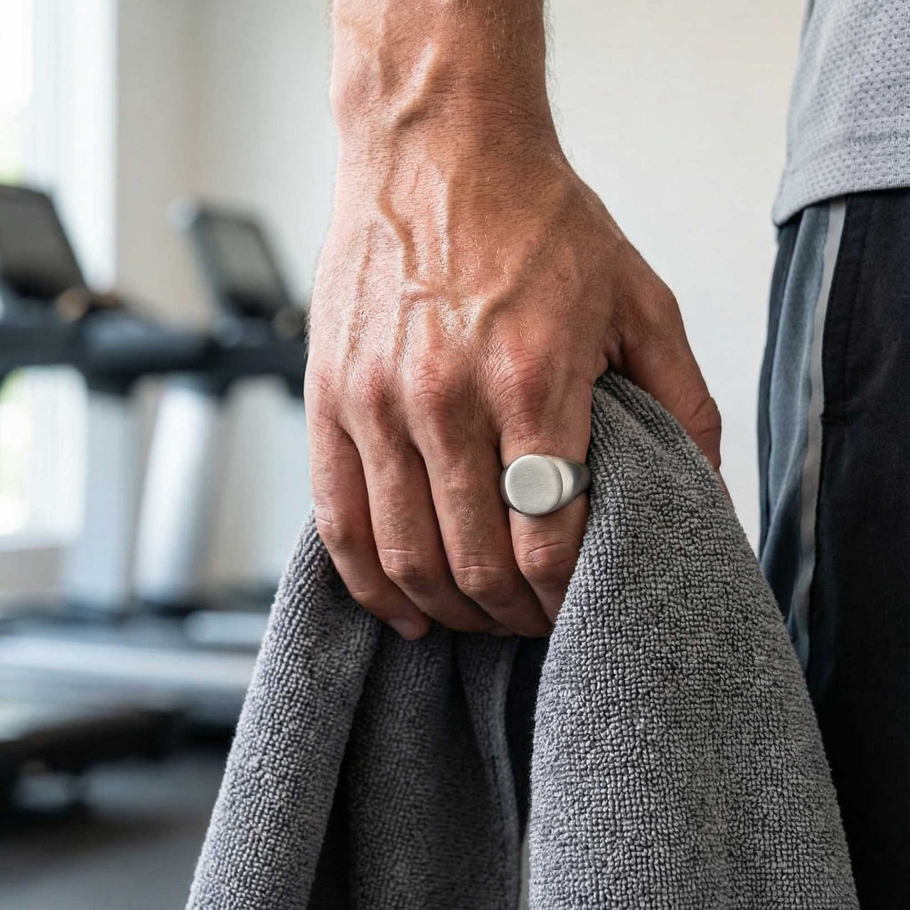 Oval Ring 15mm width modern minimalist mens band — milestone gift, graduation, anniversary