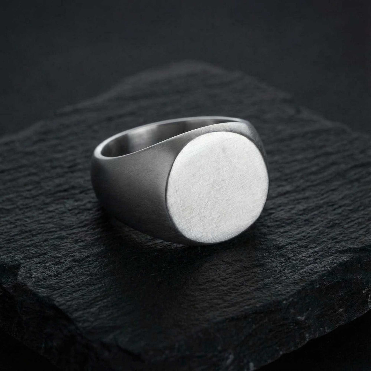 Oval Ring graduation gift for men — bold mens band, modern minimalist signature, built to last