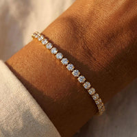 Thumbnail for Tennis Bracelet by Brother & Sisters featuring sparkling zirconia, perfect for everyday wear.