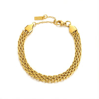 Thumbnail for Sifnos Woven Bracelet by Brother & Sisters, crafted in premium stainless steel with 18K gold PVD.