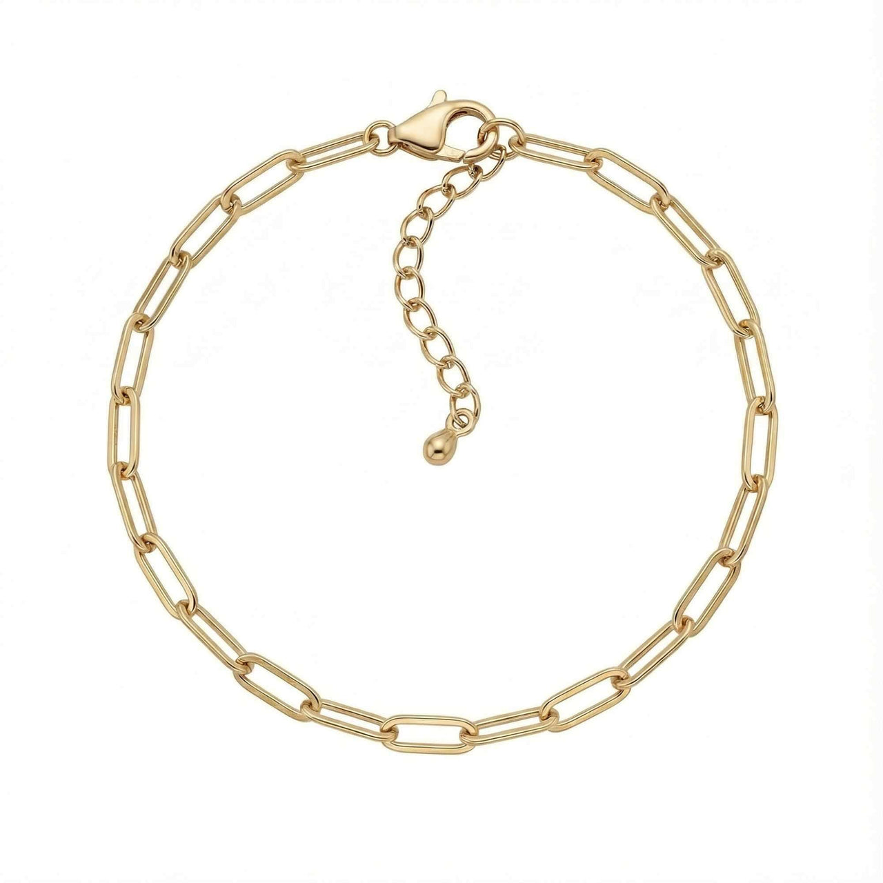 18K gold Paperclip Chain Bracelet by Brother & Sisters featuring clean links and an adjustable clasp.