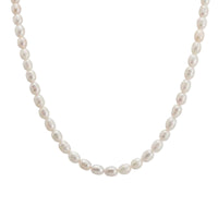 Thumbnail for Studio packshot of B&S freshwater pearl strand — natural cultured pearls, dainty 4mm size, no clasp visible