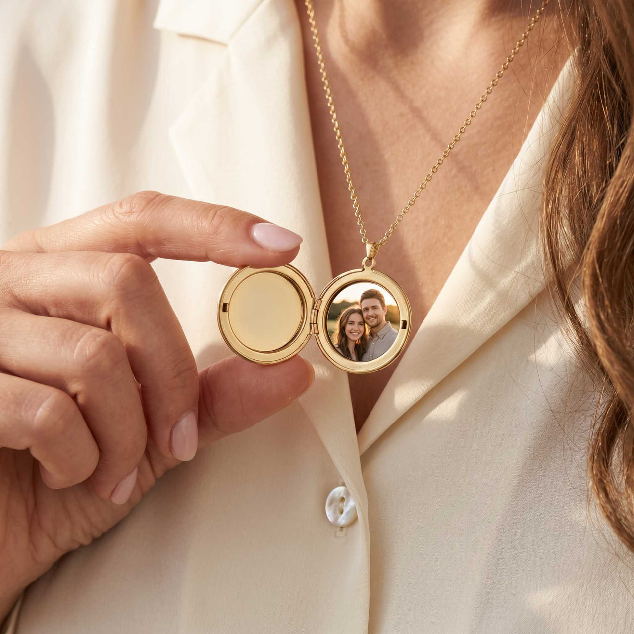 Collana medaglione con foto