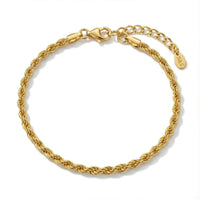 Thumbnail for Calvi Rope Chain Bracelet by Brother & Sisters, featuring twisted links and 18K gold PVD coating.