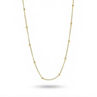 Thumbnail for Julia Beaded Chain Necklace by Brother & Sisters, whisper-thin gold chain with tiny beads for elegant layering.