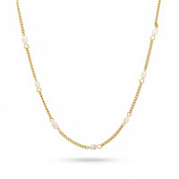 Thumbnail for Dainty Pearl Choker featuring tiny freshwater pearls on a delicate gold chain by Brother & Sisters.