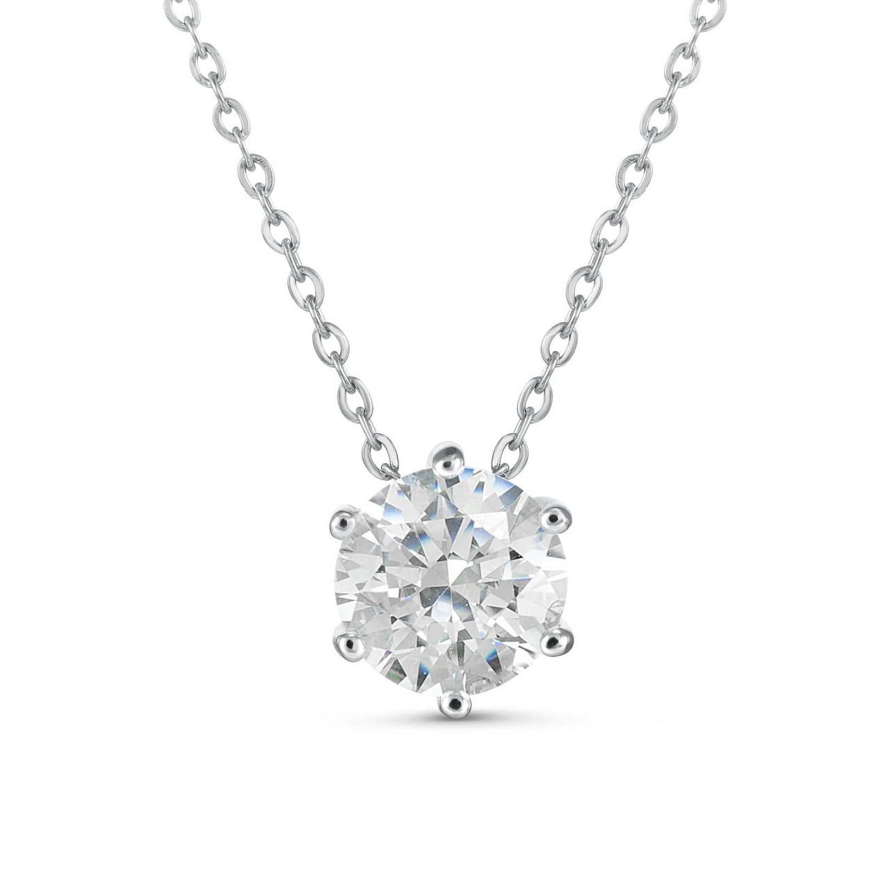 Collana solitario con moissanite