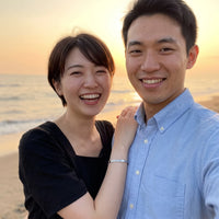 Thumbnail for Couple moment, she wears the 2020 Survivor bracelet in silver | SKU: 2020s-wg