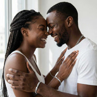 Thumbnail for Couple wearing Infinity Bond Matching Bracelet by Brother & Sisters, showcasing their connection and love.