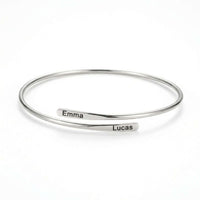 Thumbnail for Wrap Couple Bracelet by Brother & Sisters, featuring custom engravings for couples, ultra-thin design.