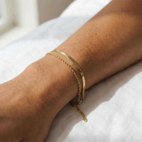 Thumbnail for Ios Layered Bracelet featuring herringbone chain and twisted rope, by Brother & Sisters.