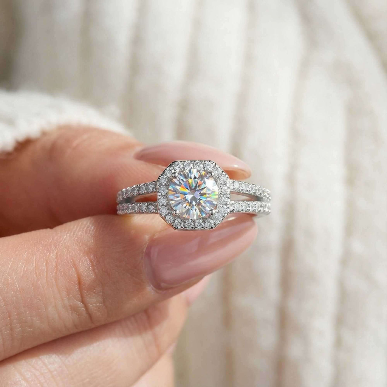 Anello quadrato in argento